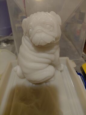 White Pug Dog Figurine Decorative Pet Statue